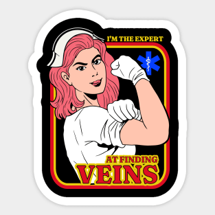 I'm the expert at finding veins Sticker